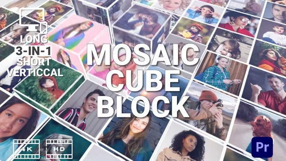 Intro Logo Mosaic Cube Block trên Premiere - Intro Logo Mosaic Cube Block By Santhosh Shankar